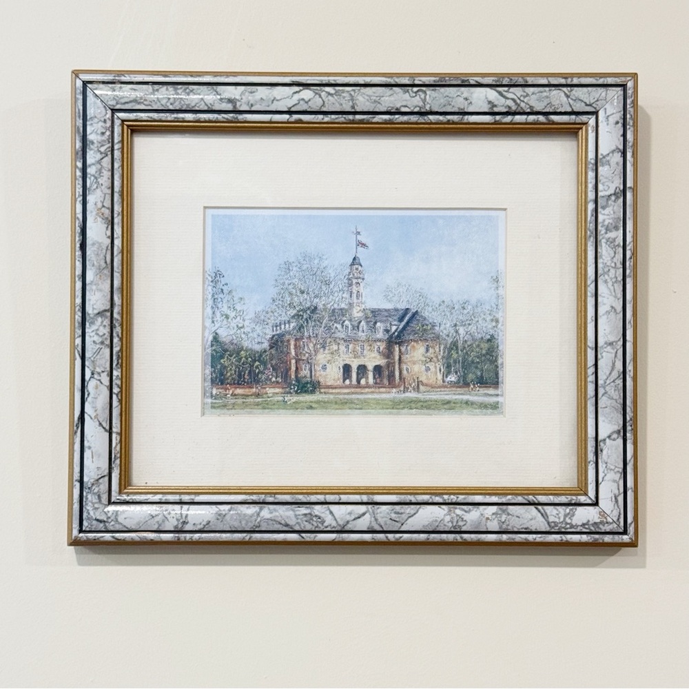 The Capitol From a Painting by Caesar Monturano Colonial Williamsburg Prints